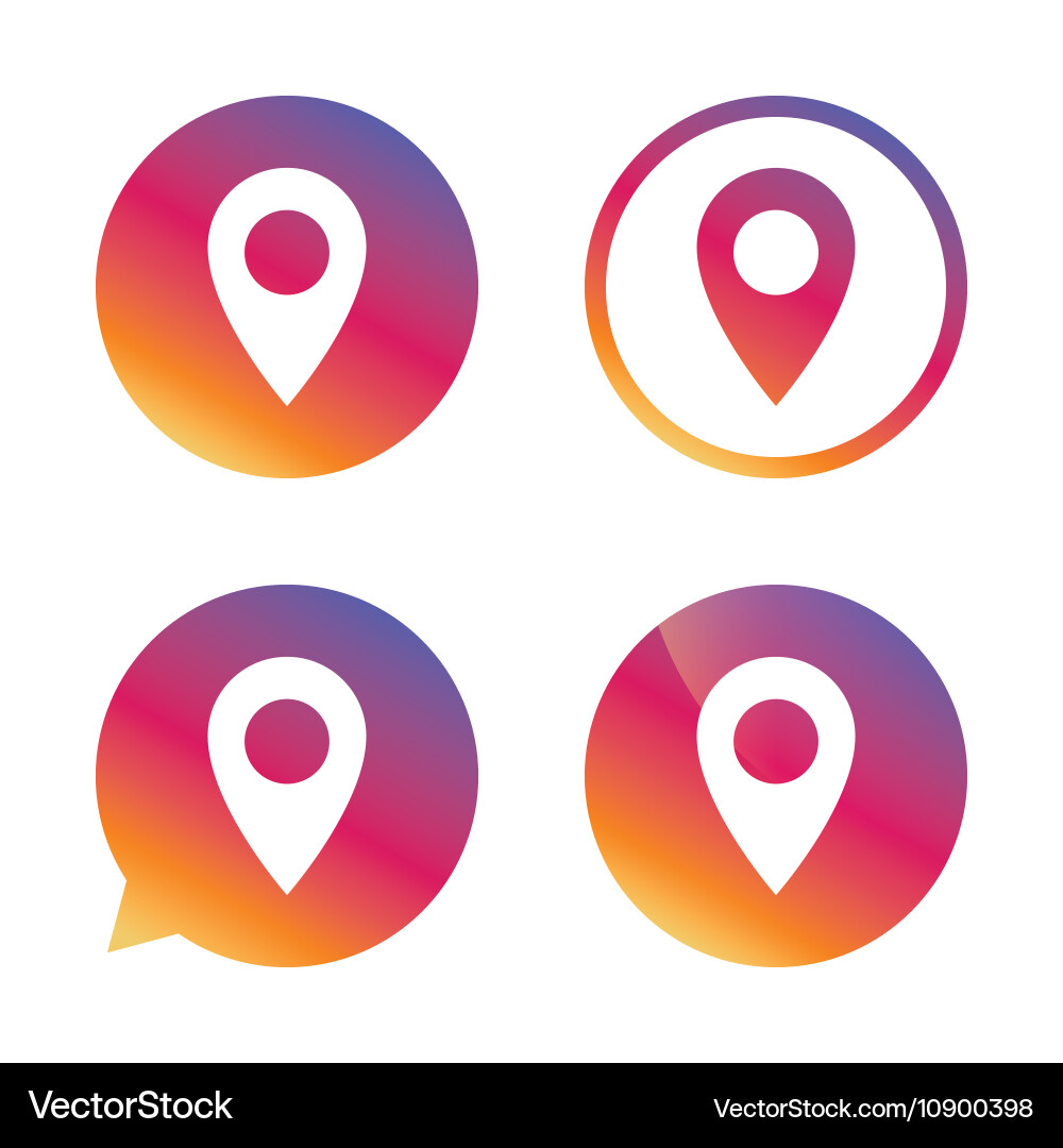 Map pointer icon gps location symbol vector image