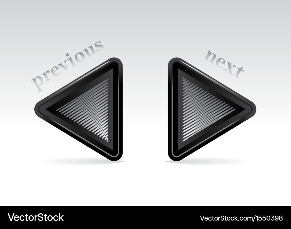 Navigation Arrows - Previous and Next vector image