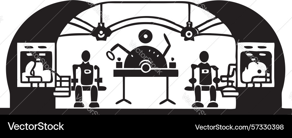 People working at computers digital workspace Vector Image