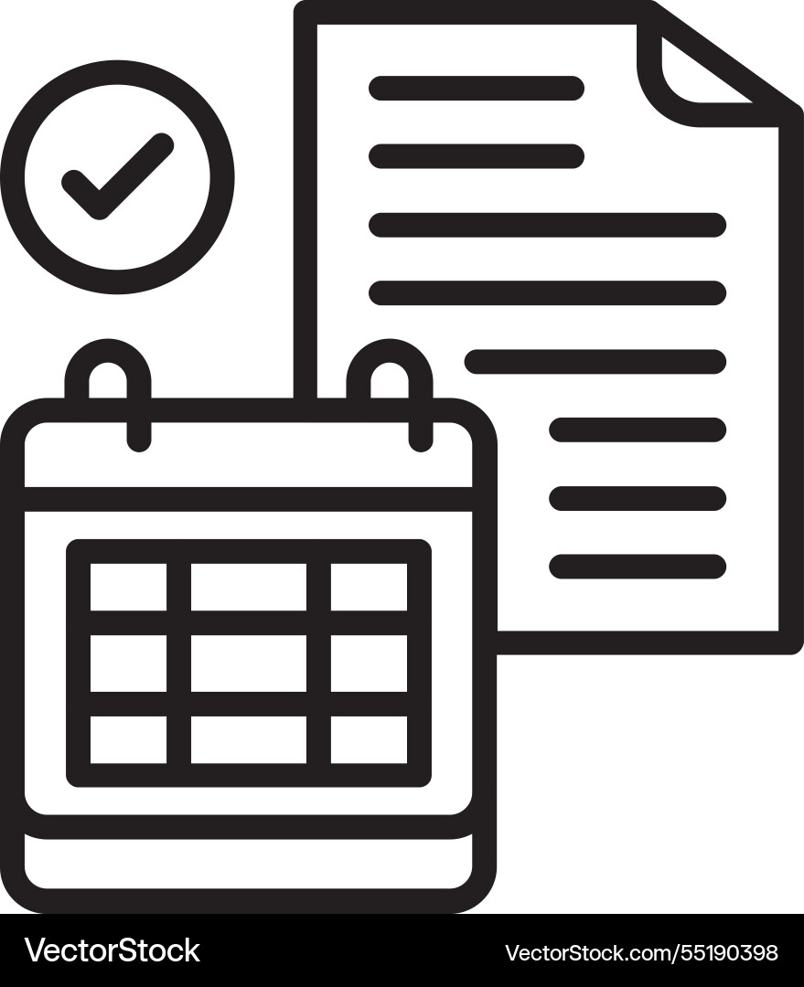 Scheduling line icon design Vector Image