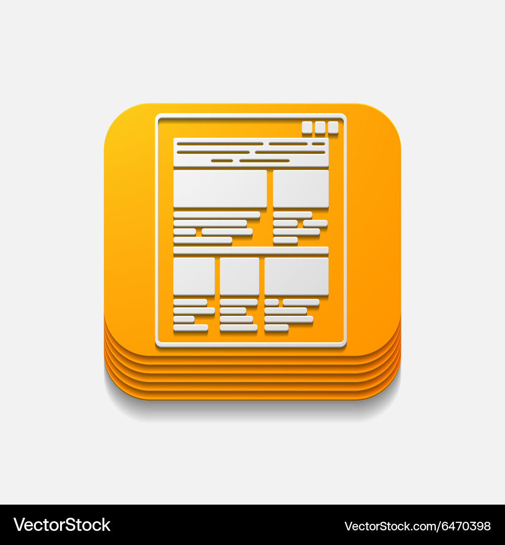 Square button interface vector image