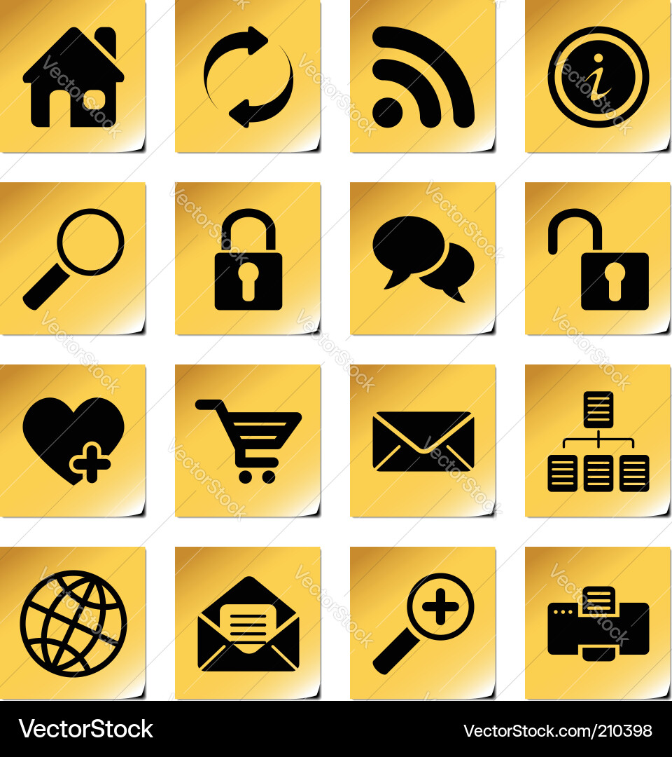 Website & Internet Icons Set Vector Image