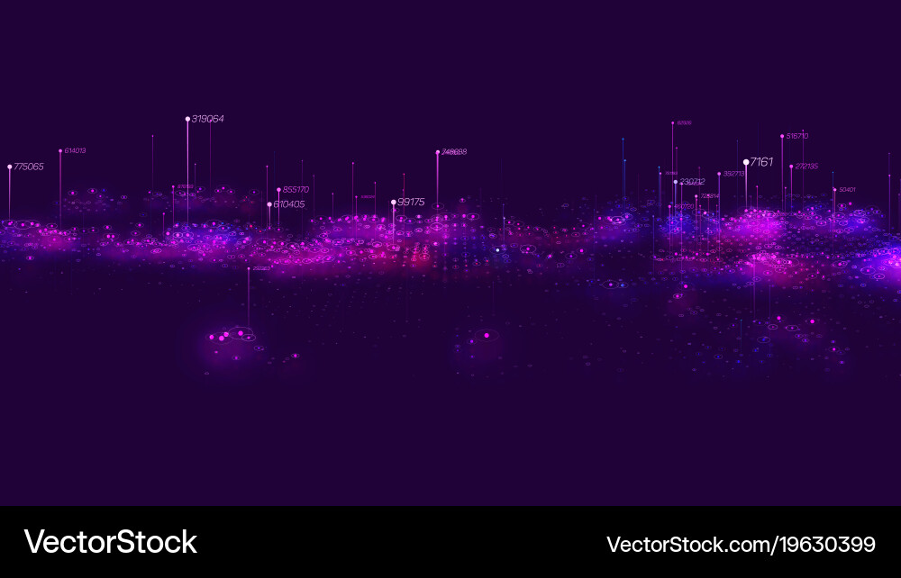 Abstract 3d big data visualization vector image