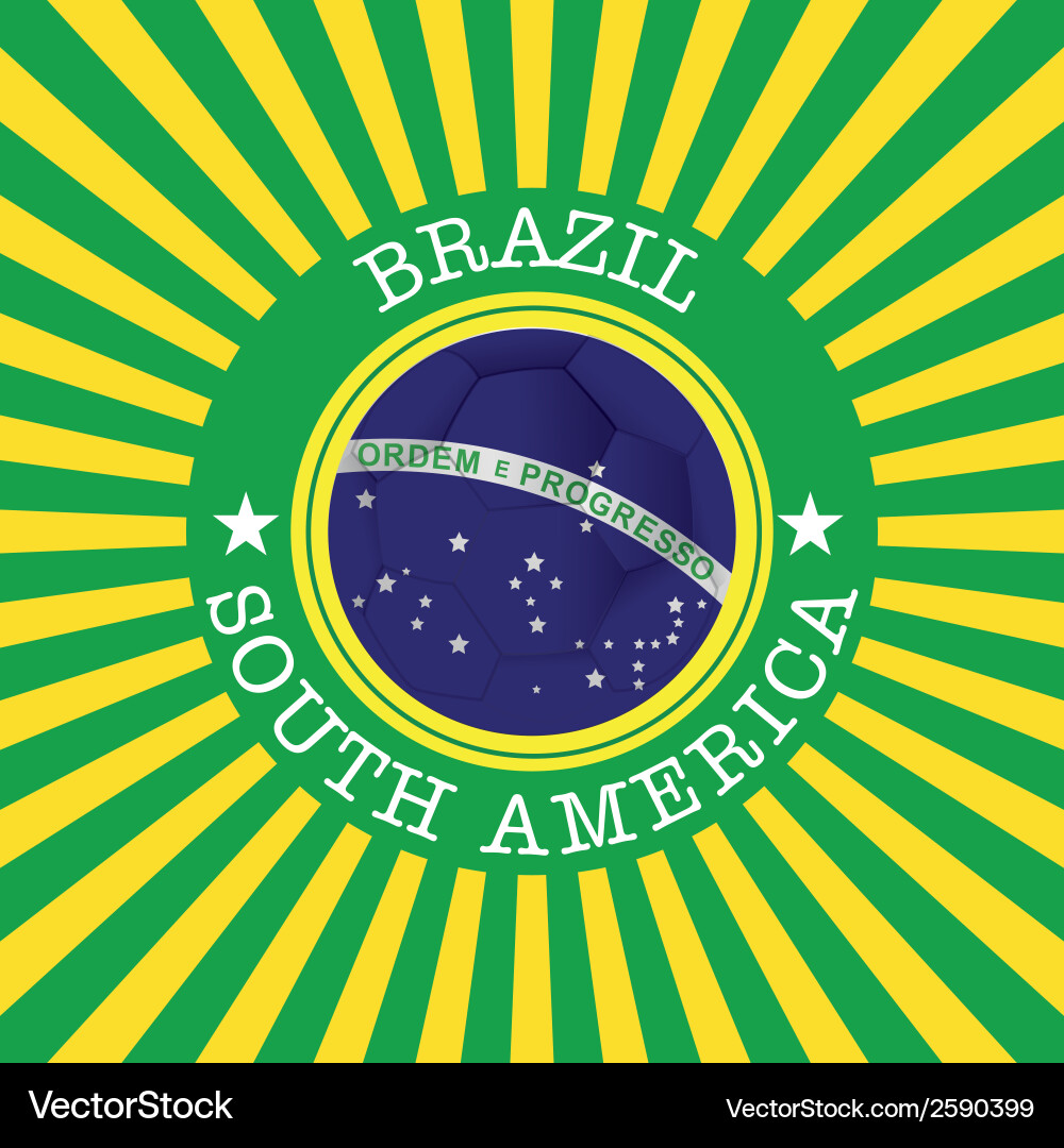 Abstract background with a brazil allusive objects Vector Image