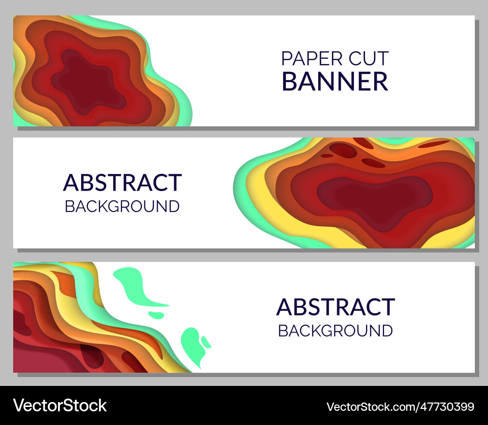 Abstract background with color waves paper art Abstract background with color waves paper art vector image