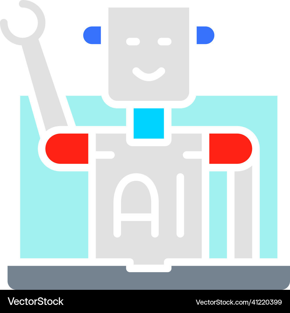 Chatbot customer service robot artificial vector image