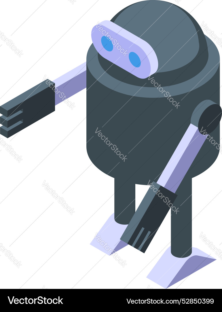 Chatbot robot standing is showing two hands Chatbot robot standing is showing two hands vector image