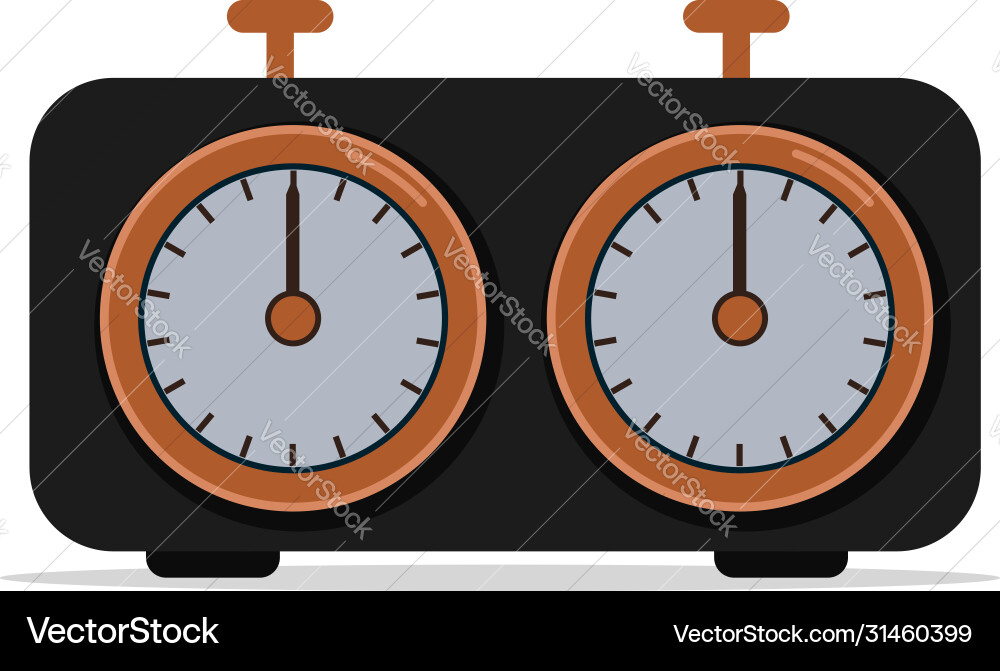 Chess clock on white background Vector Image