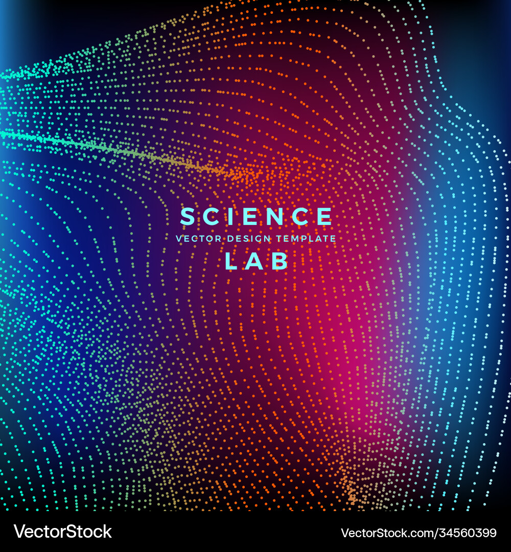 Futuristic background with dynamic particles Vector Image