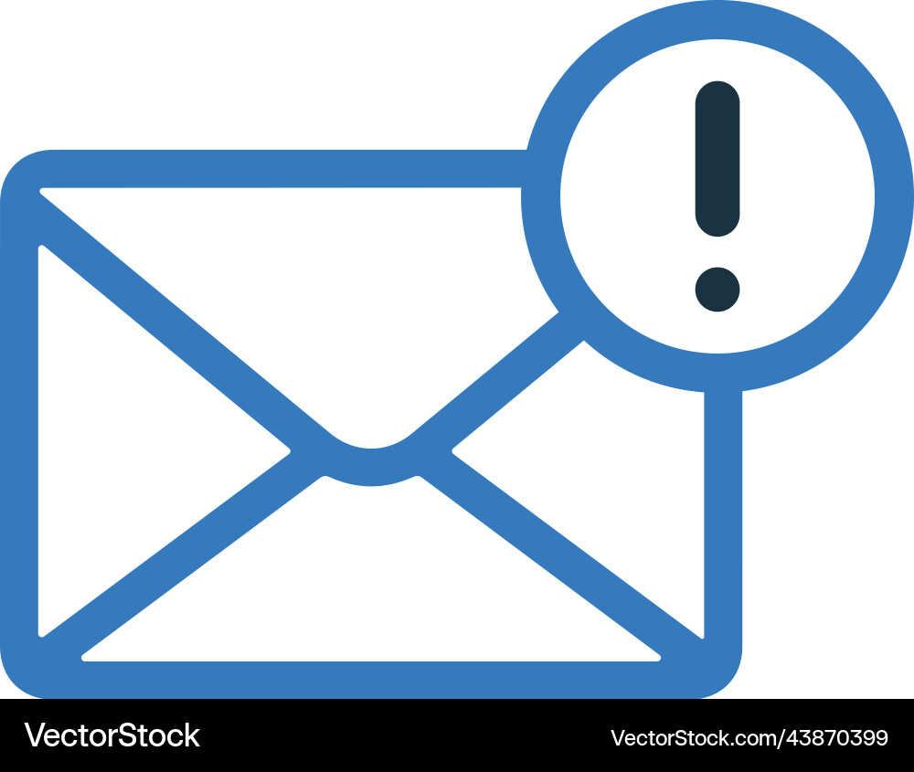 Message alert mail user icon simple editable Vector Image