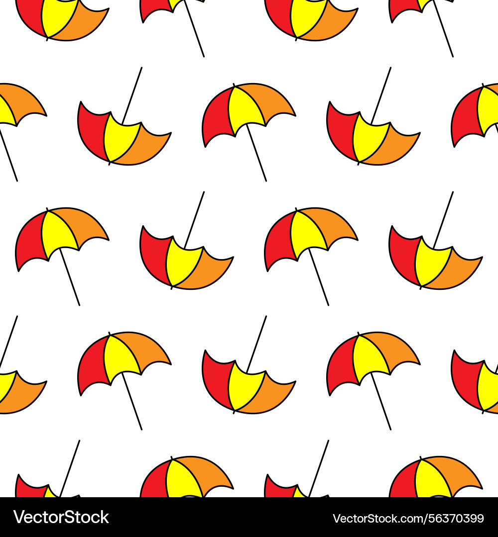 Seamless pattern of colorful umbrellas Seamless pattern of colorful umbrellas vector image