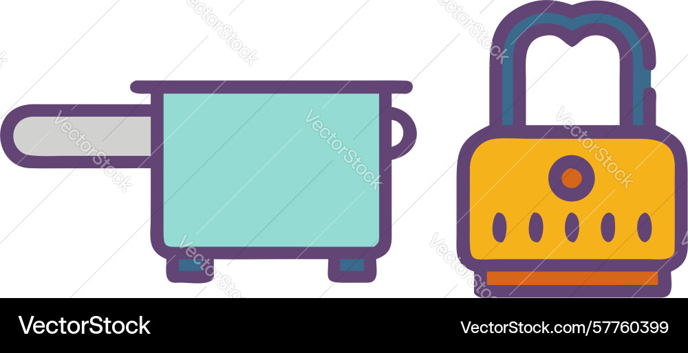 Secure pot icon design generative ai Vector Image