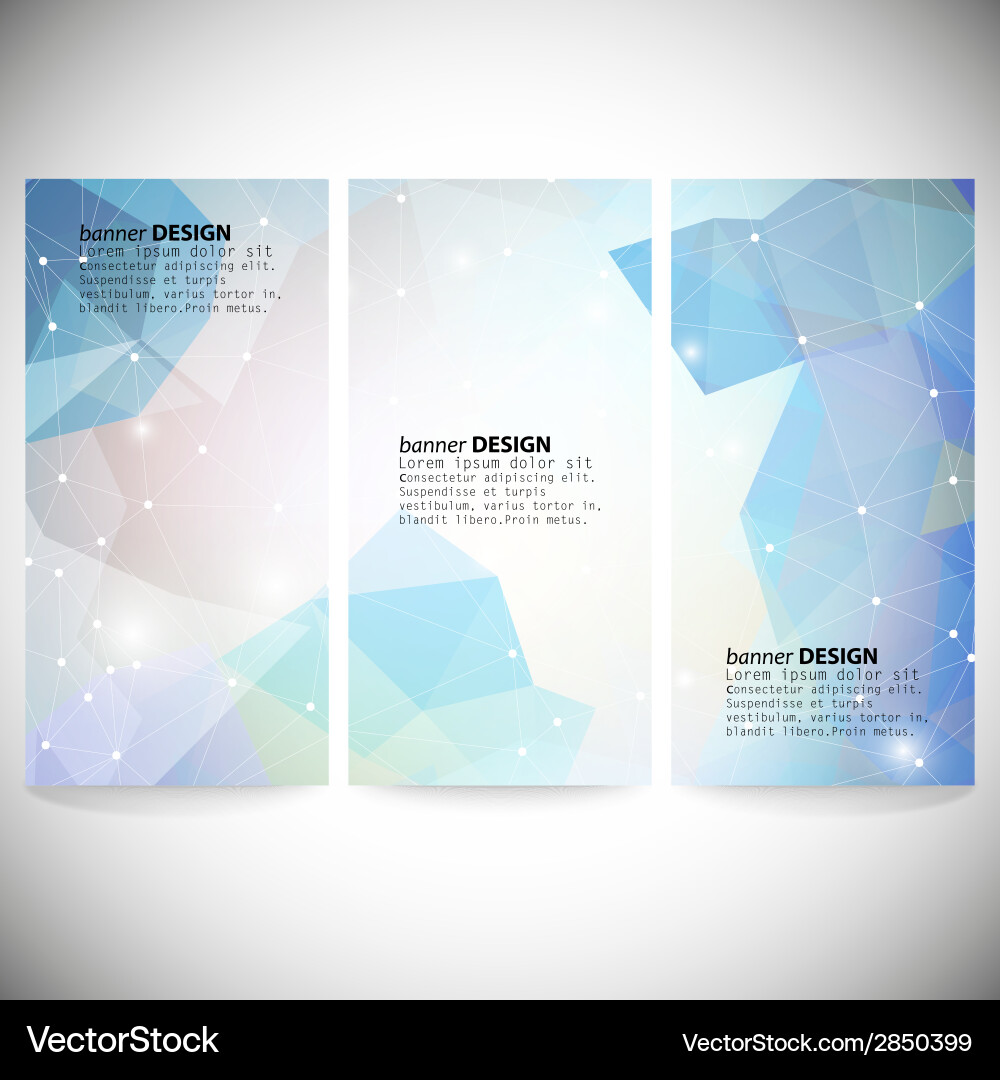 Set with polygonal abstract shapes circles lines vector image