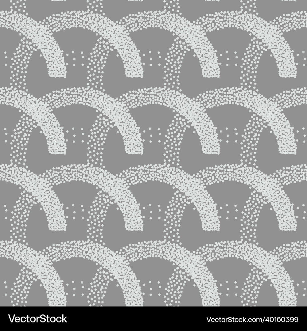 Stipple seamless pattern in retro style on grey Stipple seamless pattern in retro style on grey vector image