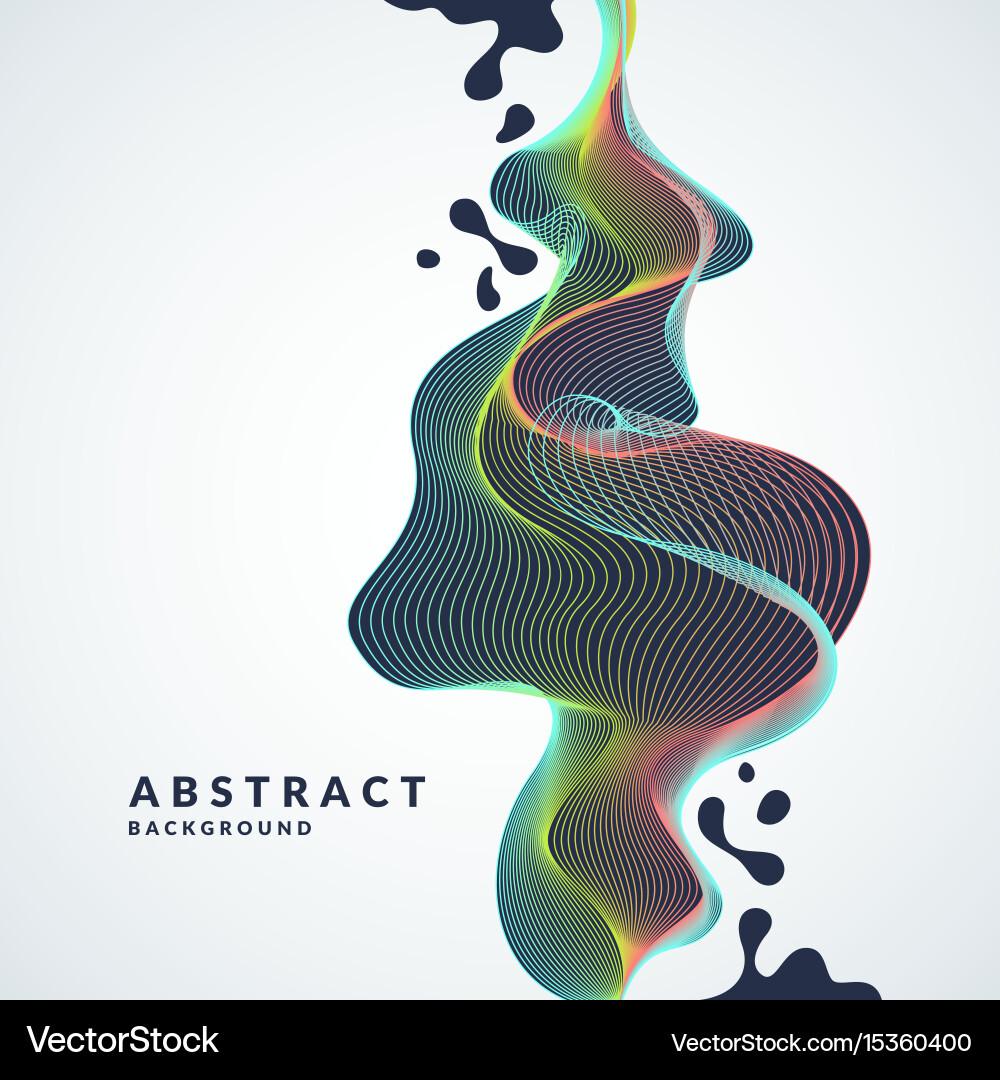 Abstract background with a dynamic waves lines Vector Image