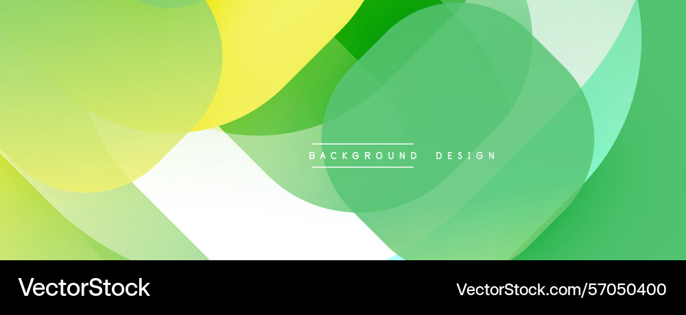 Abstract green background overlapping shapes Vector Image