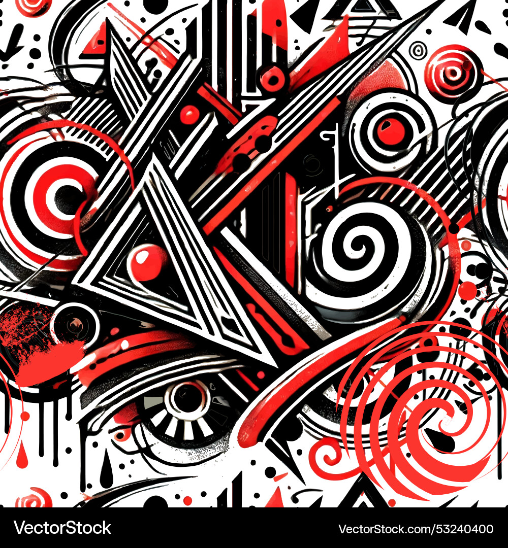 Abstract modern seamless pattern with chaotic mix Vector Image