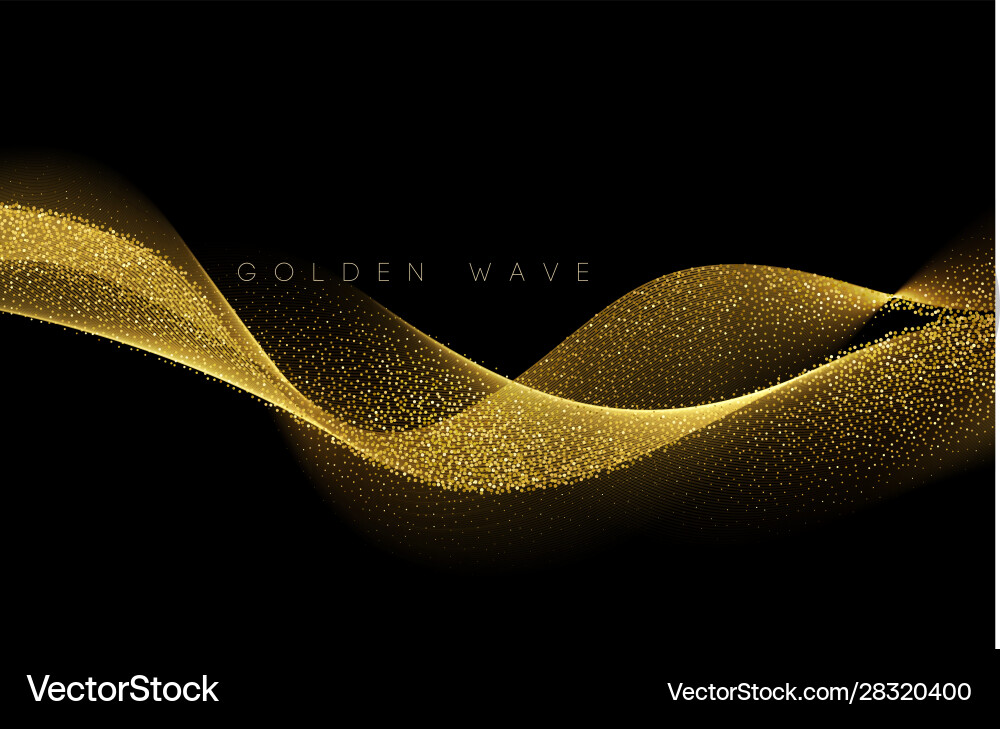 Abstract shiny color gold wave design element Abstract shiny color gold wave design element vector image
