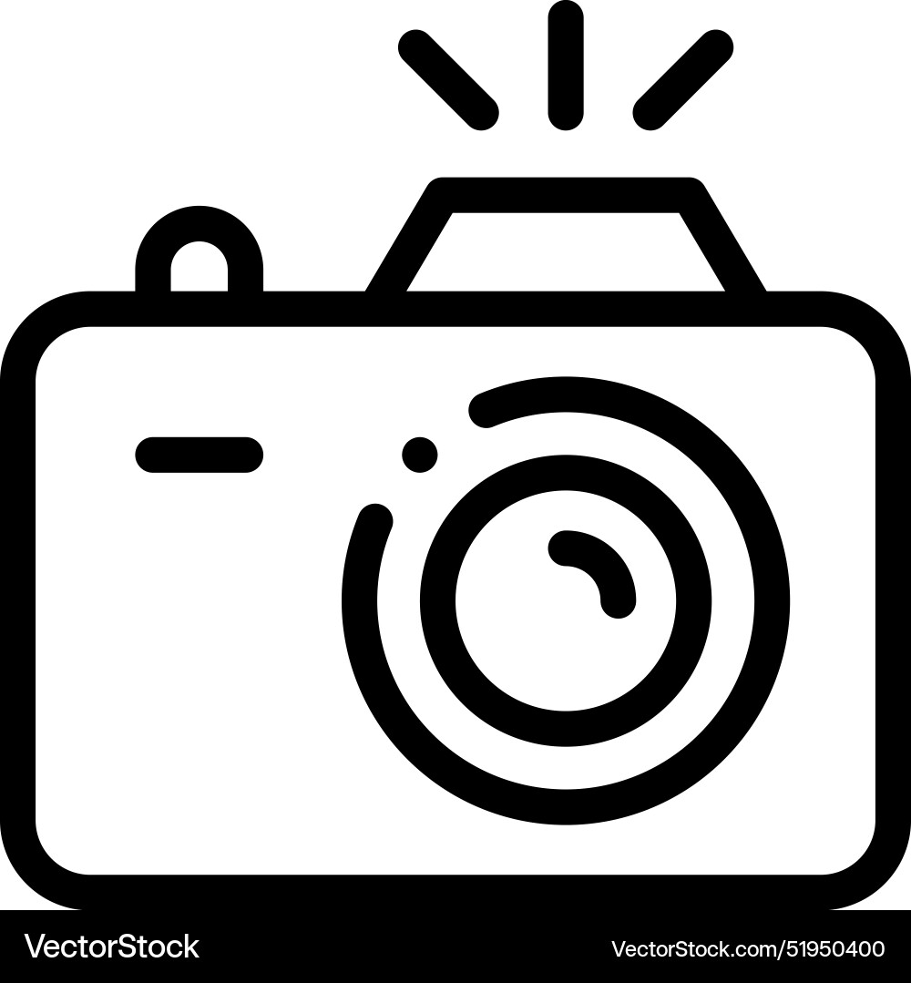 Camera icon thin linear style design isolated Camera icon thin linear style design isolated Vector Image