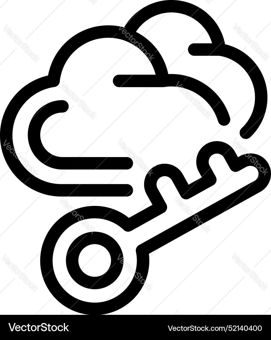 Cloud computing security system with key unlocking Cloud computing security system with key unlocking vector image