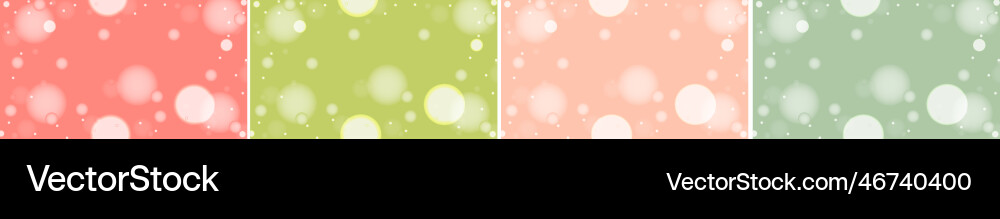 Colorful Bokeh Background Set Vector Image