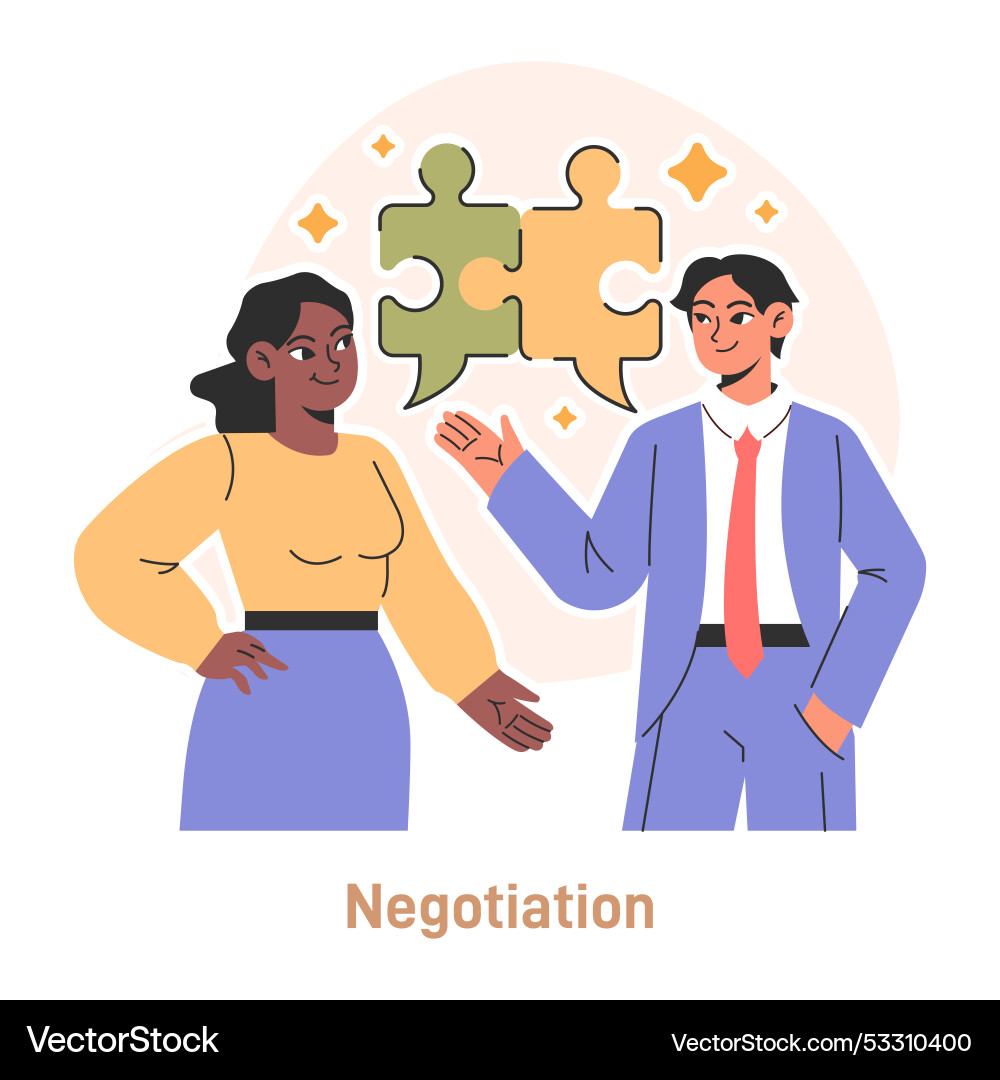Compromise finding common ground and search Compromise finding common ground and search Vector Image