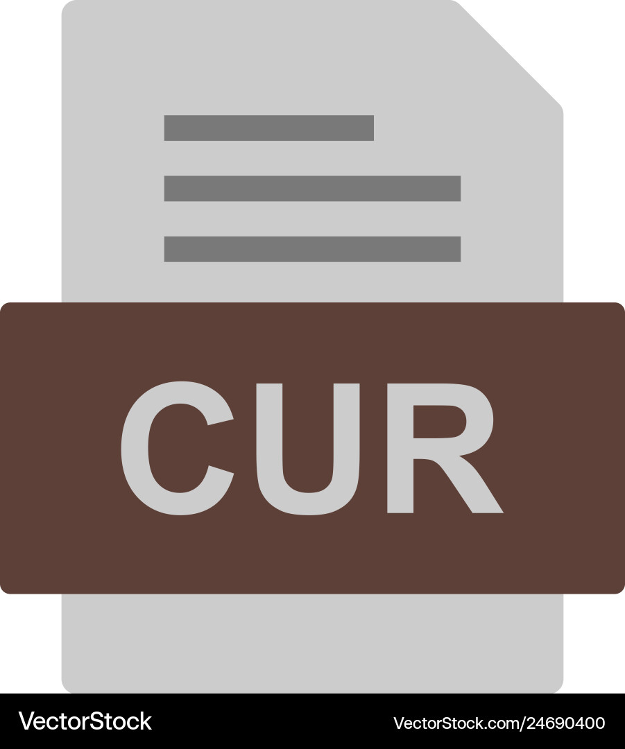 Cur file document icon vector image