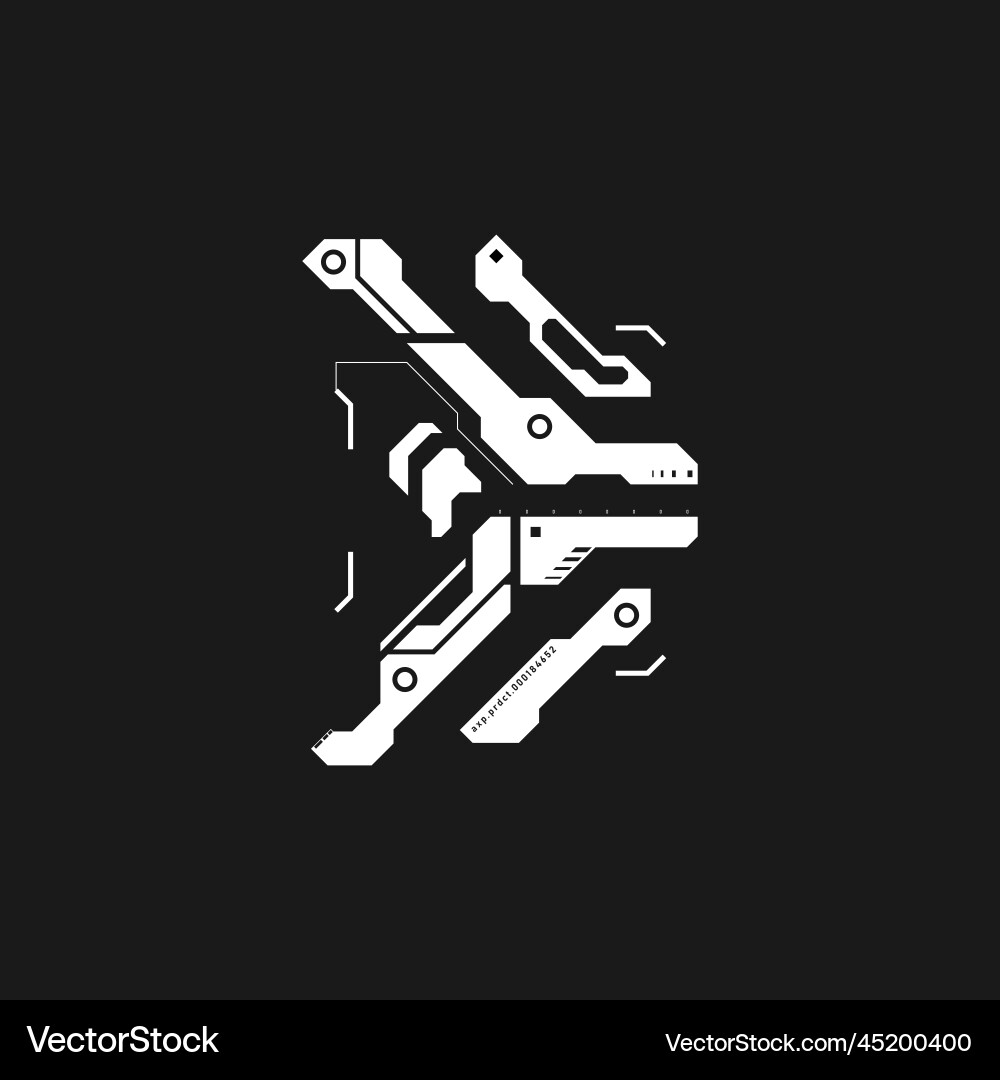 Cyberpunk arrow interface element Cyberpunk arrow interface element vector image