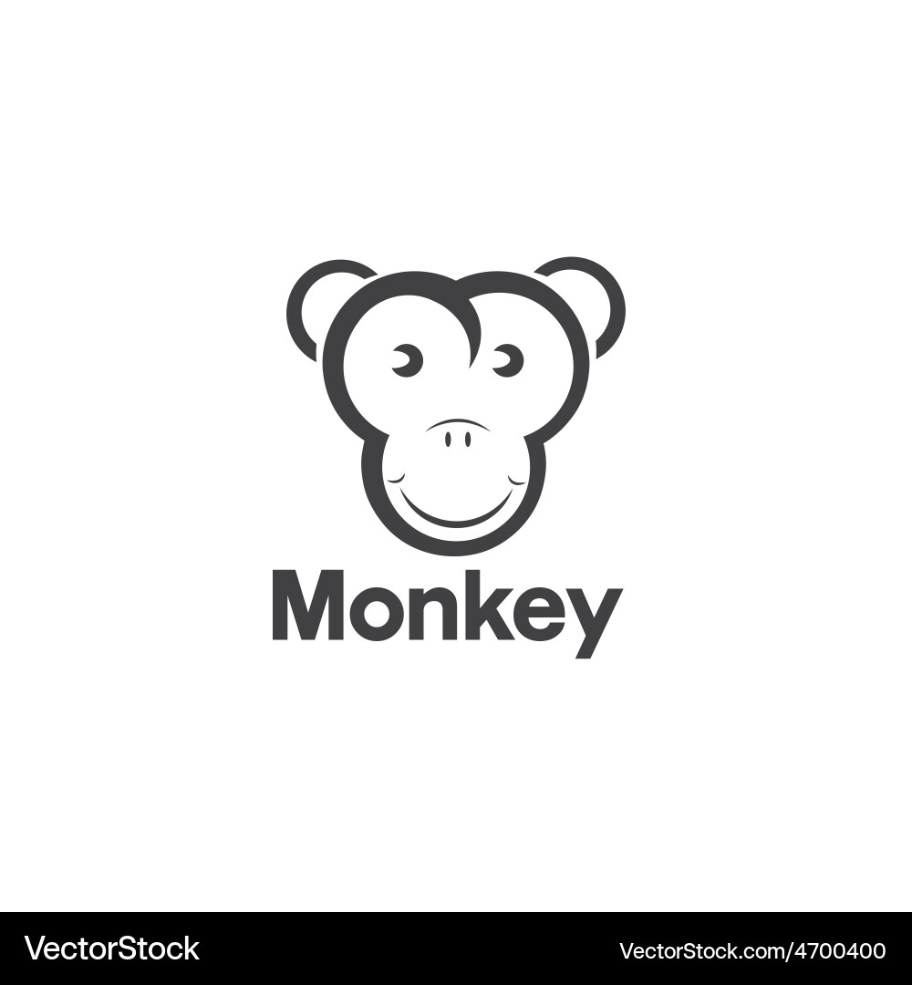 Design template of an monkey vector image