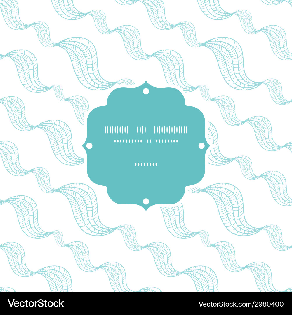 Diagonal abstract waves frame seamless pattern vector image
