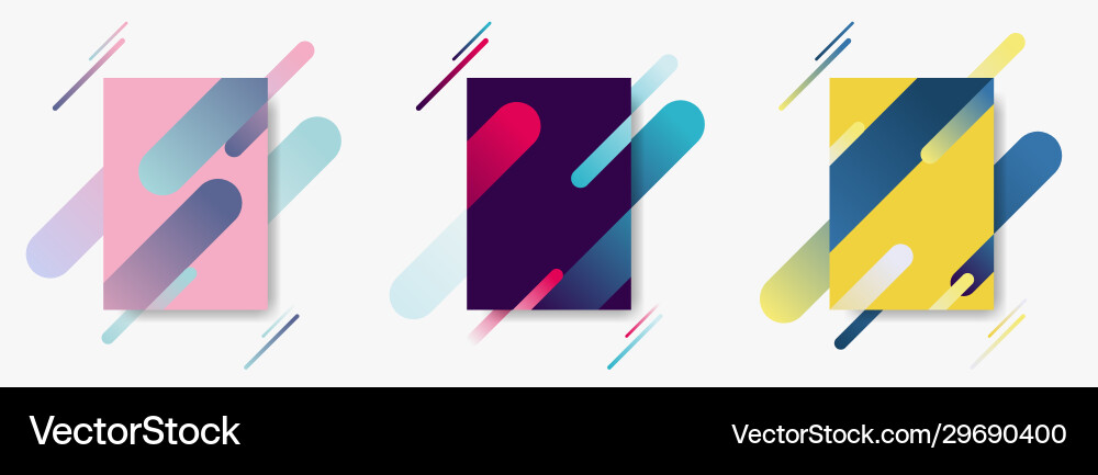Dynamic Color Pattern Set vector image