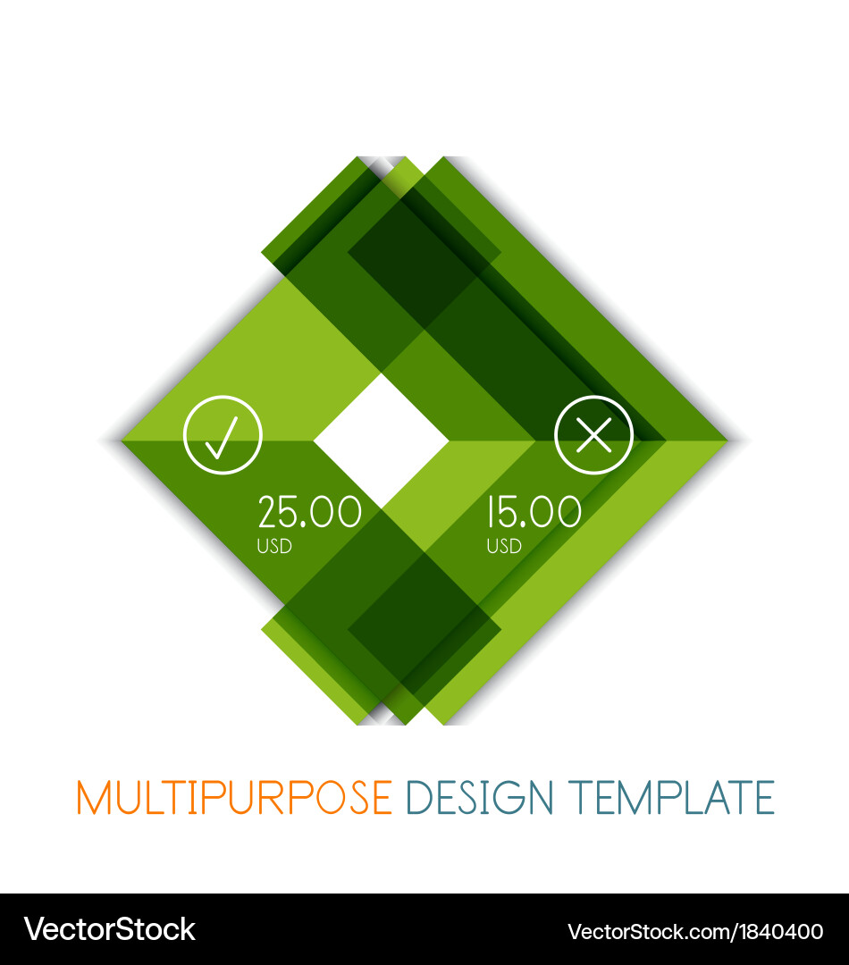 Geometric Shape Paper Template Vector Image