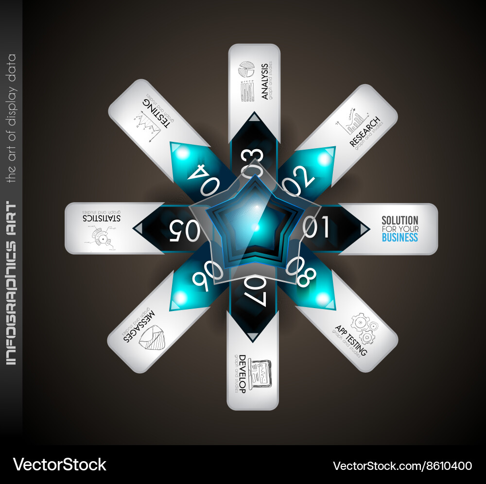 Infographics complex layout with option buttons vector image