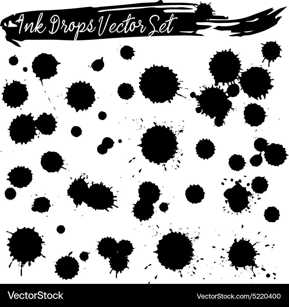 Ink Splatter Collection vector image