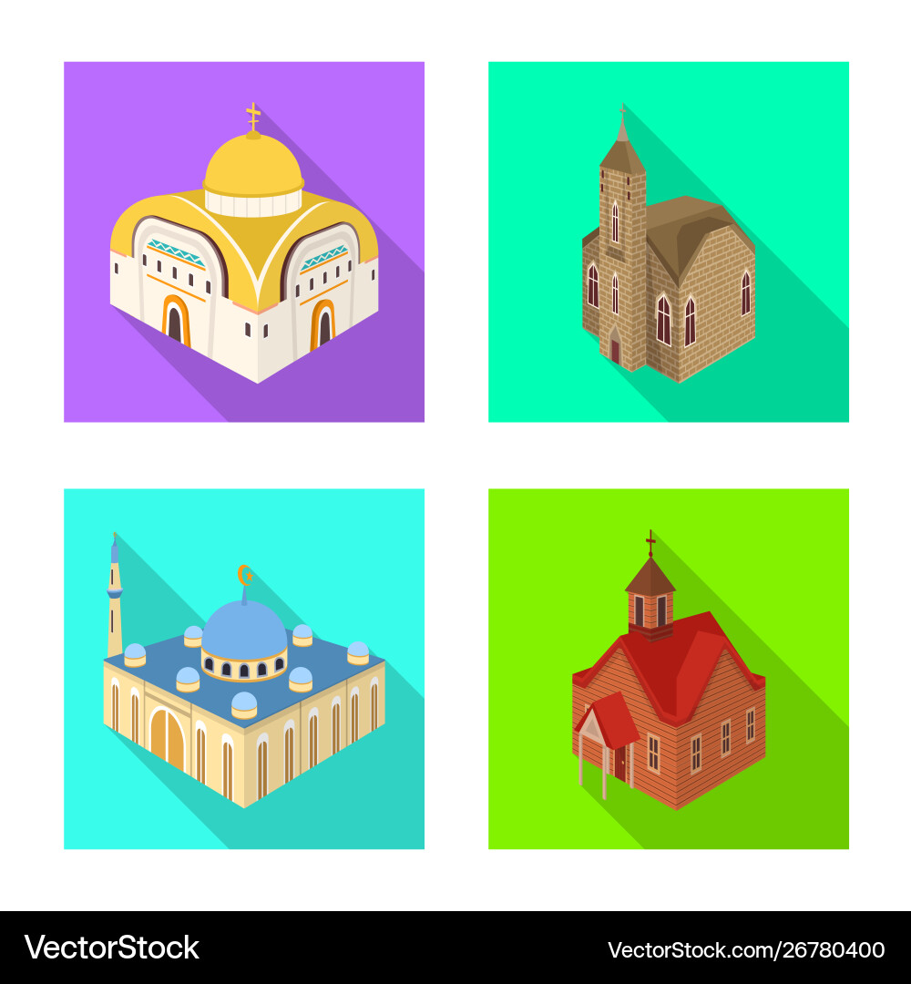 Isolated object temple and historic icon set Isolated object temple and historic icon set Vector Image