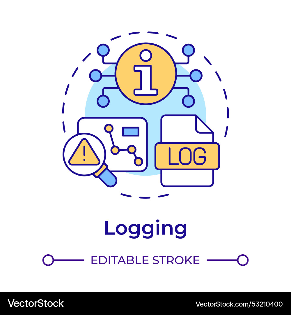 Logging multi color concept icon Logging multi color concept icon vector image