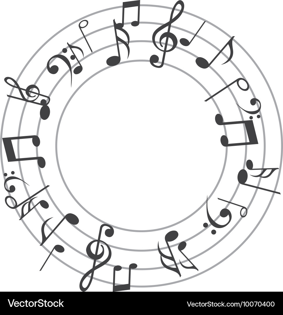 Notes music sheet pattern icon Vector Image