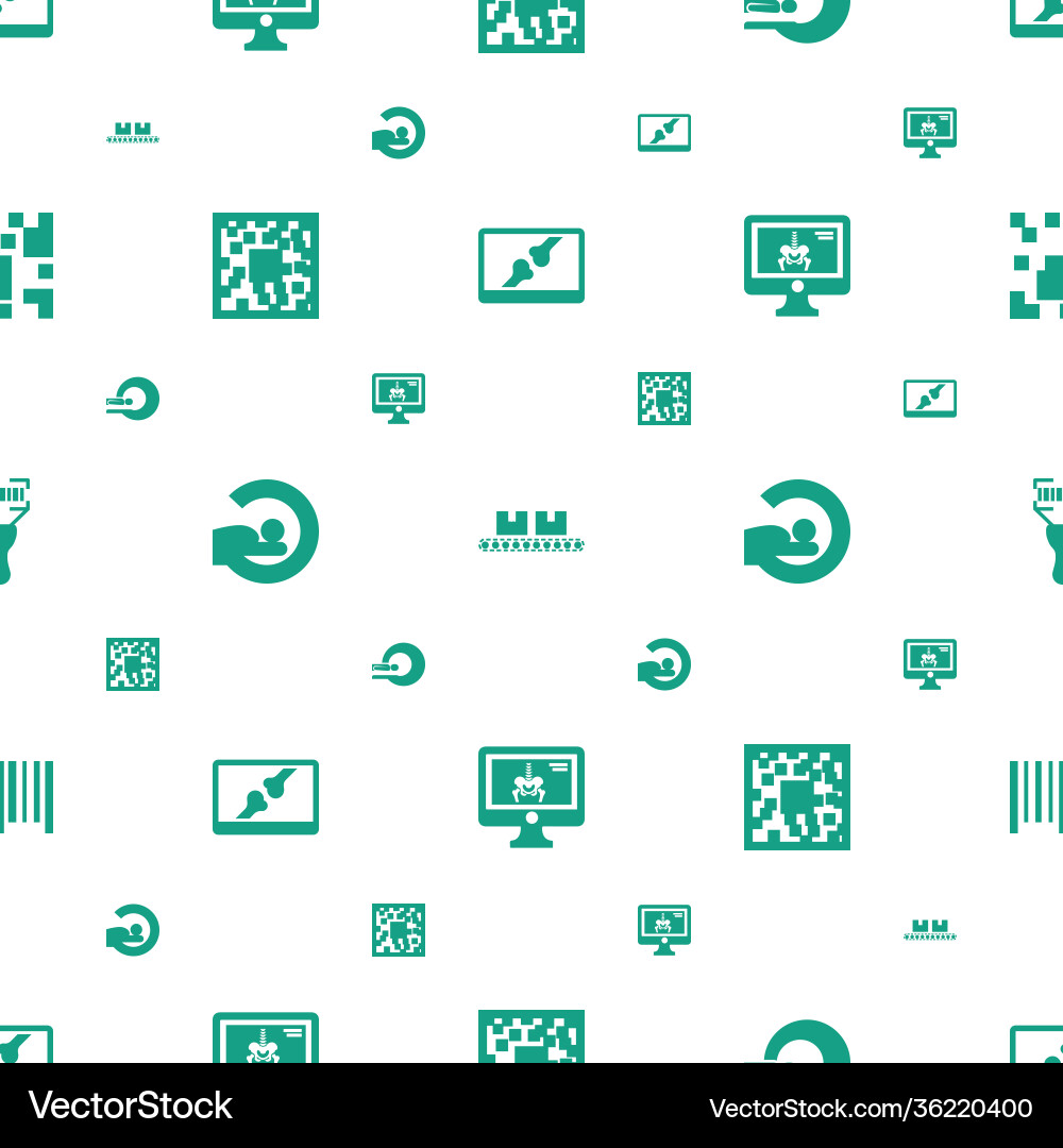 Scan icons pattern seamless white background Vector Image
