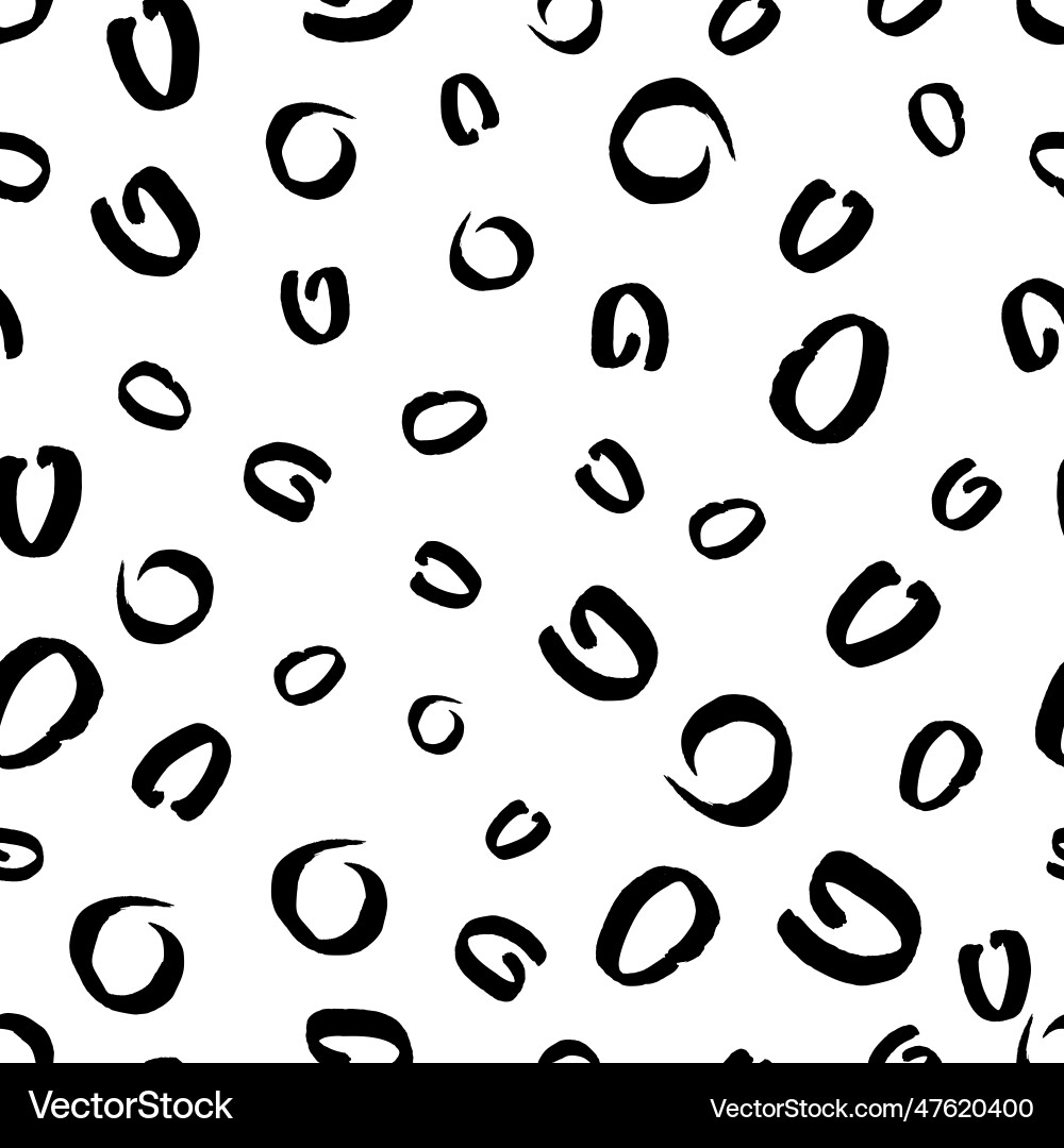 Seamless pattern with sketch circles shape Vector Image