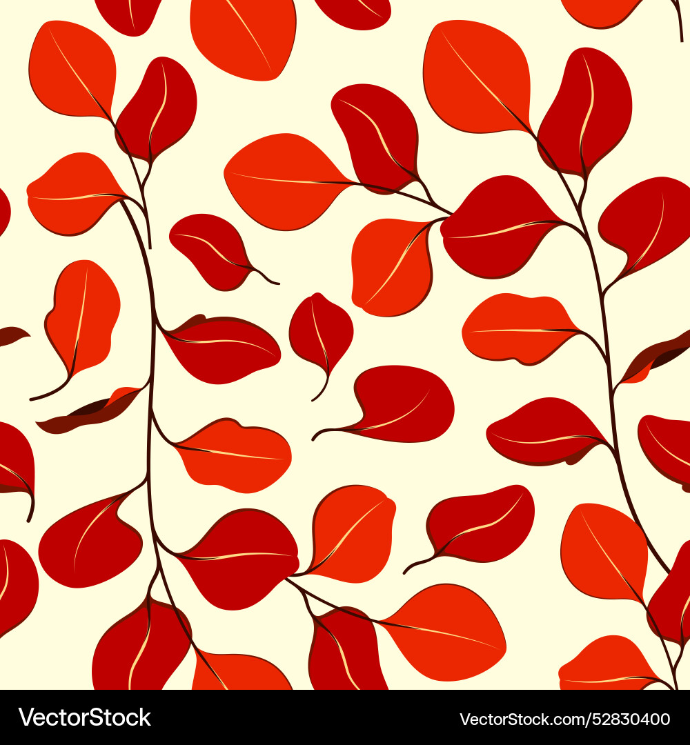Seamless pattern with twigs vector image