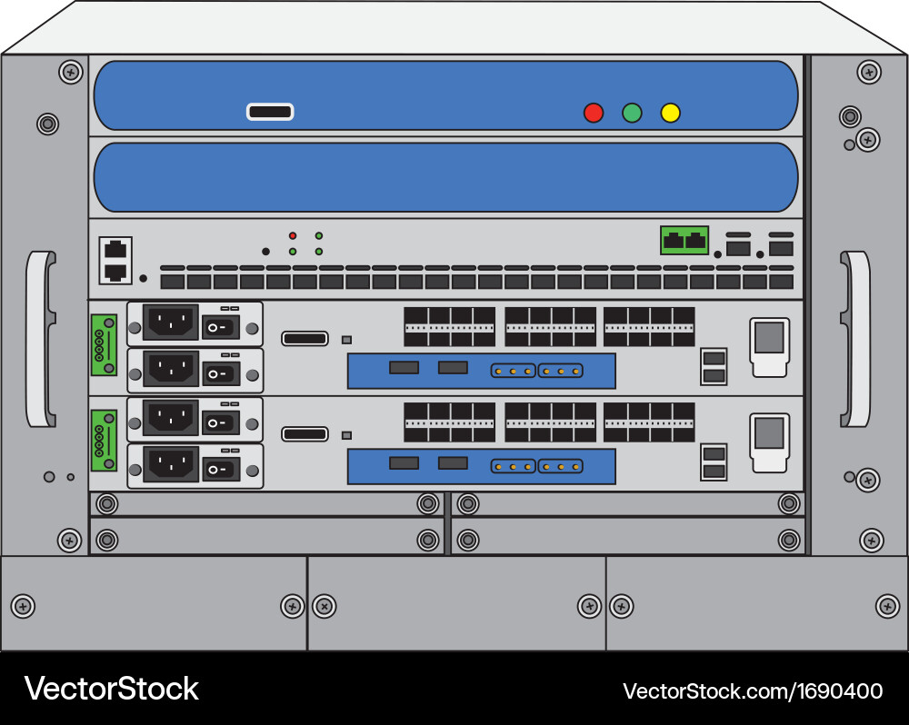Server Rack System Database Vector Image