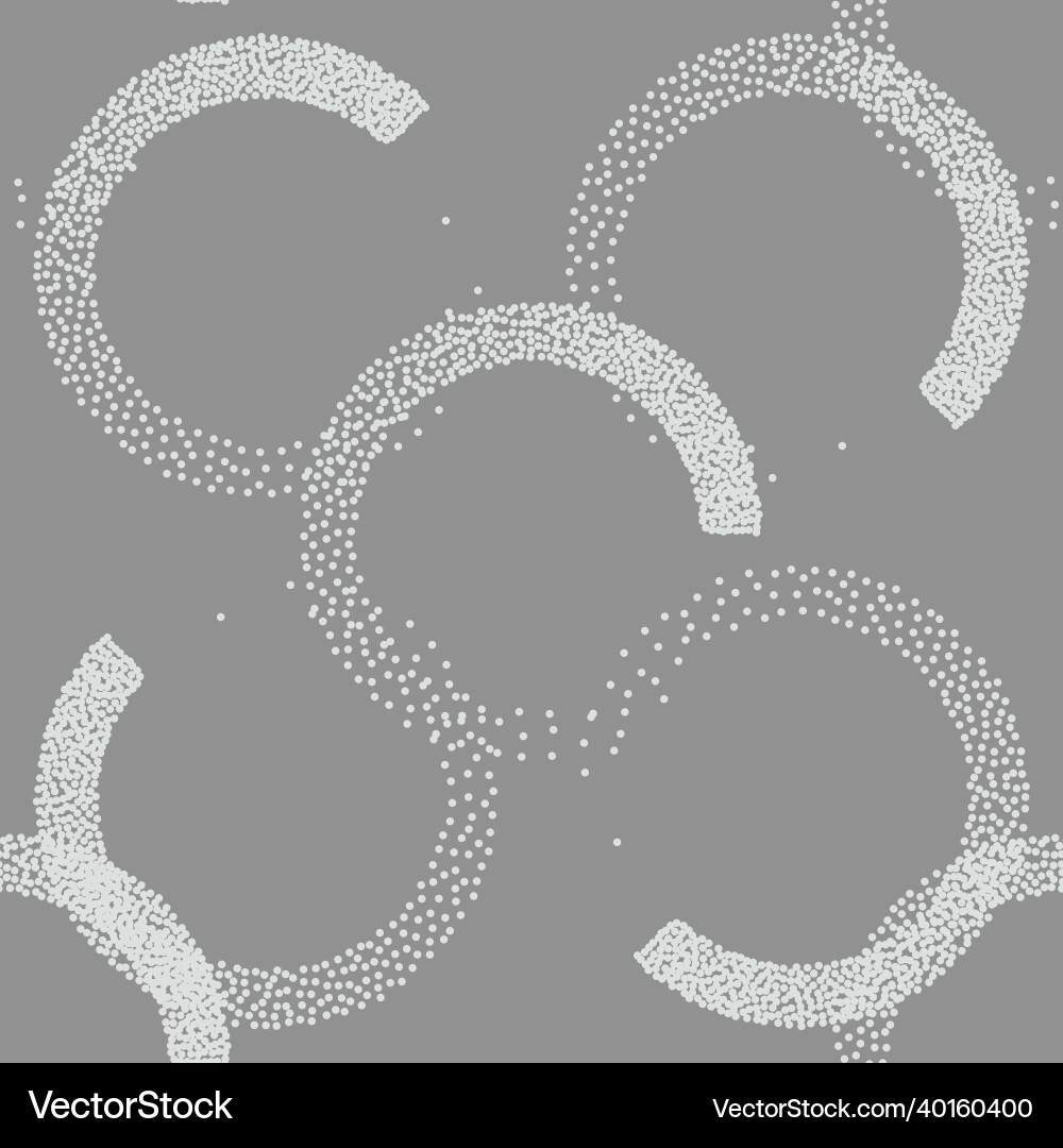 Stipple seamless pattern in retro style on grey Stipple seamless pattern in retro style on grey vector image