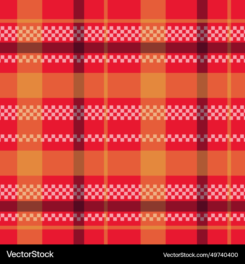 Textile fabric check pattern design background vector image