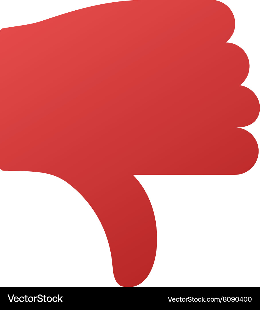 Thumb down gradient icon vector image