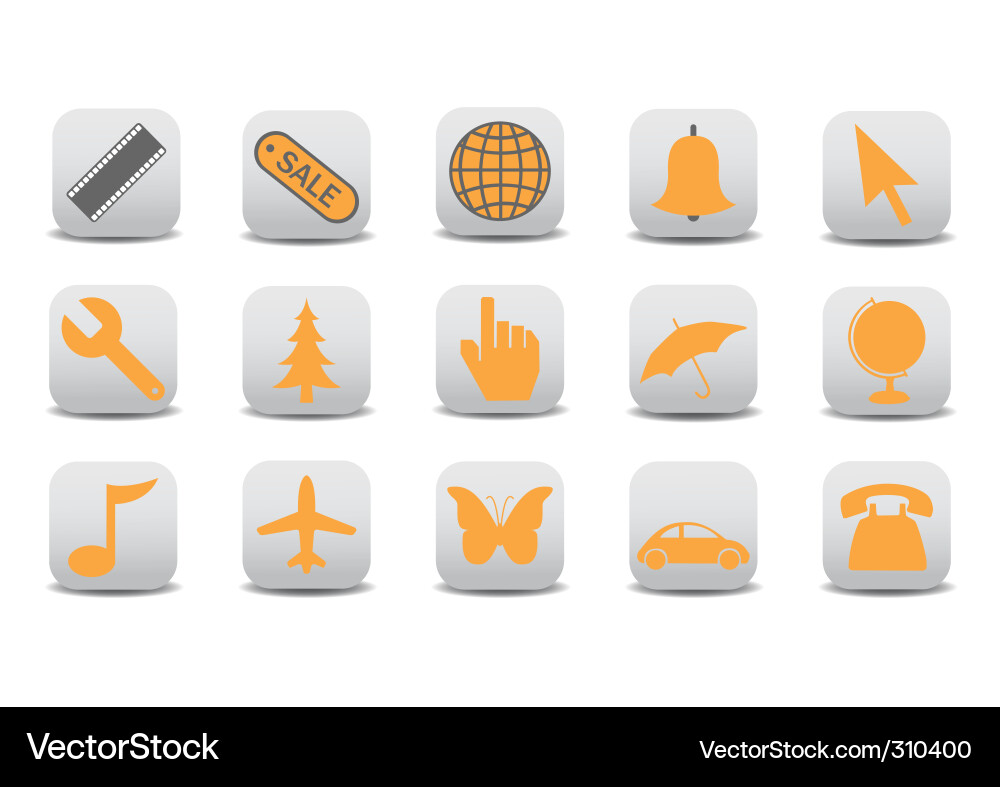 Web icons vector image
