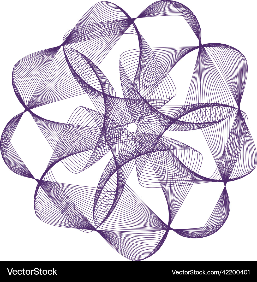 Abstract color linear spirograph rosette Abstract color linear spirograph rosette vector image