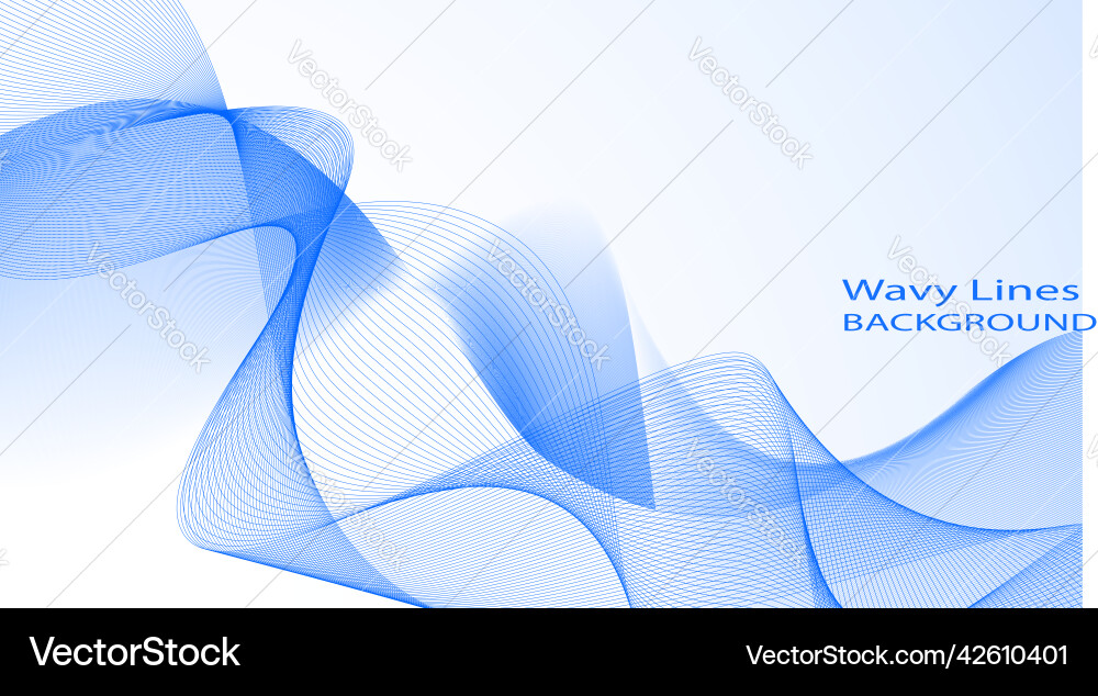Abstract motion wave gradient line background Vector Image