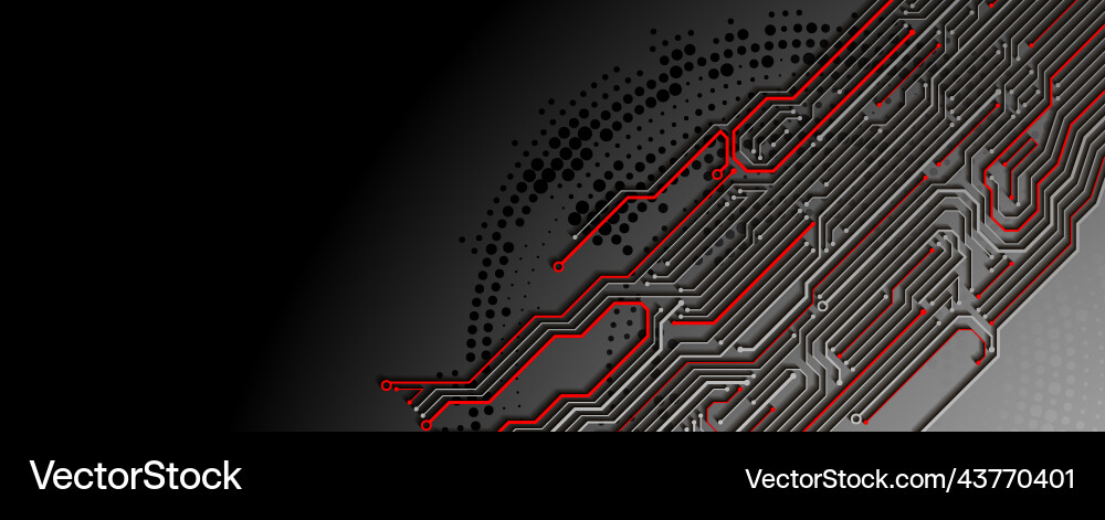Abstract technology circuit board communication Vector Image