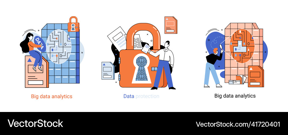 Big data analytics platform management Big data analytics platform management vector image