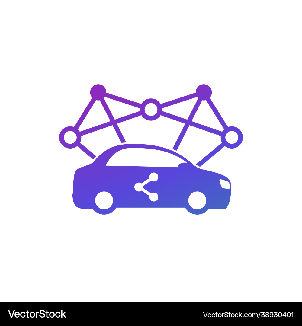 Carsharing icon for web and apps Vector Image